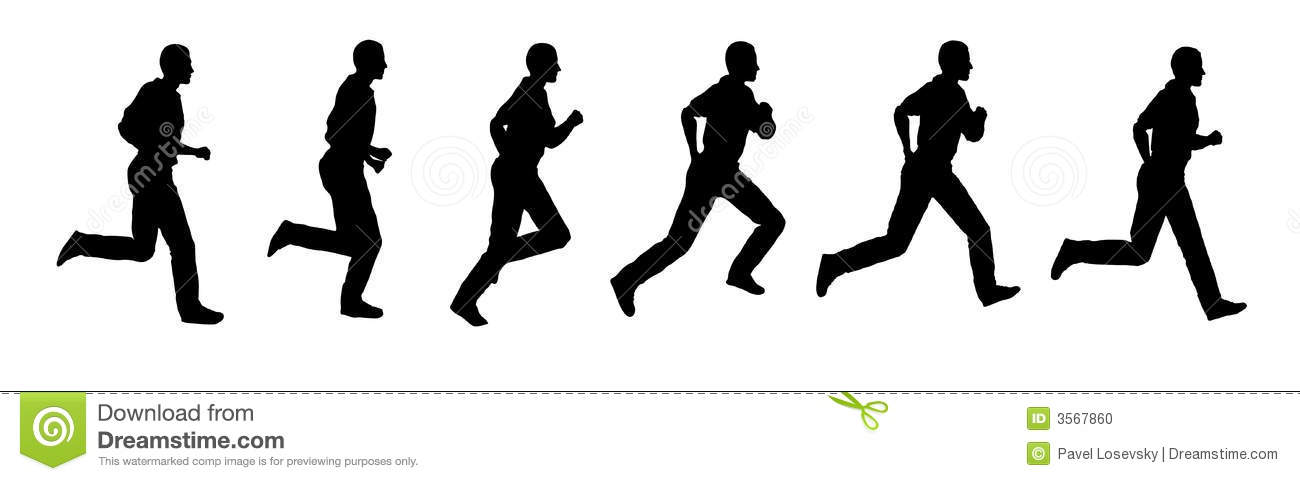 Running Man Silhouette Vector