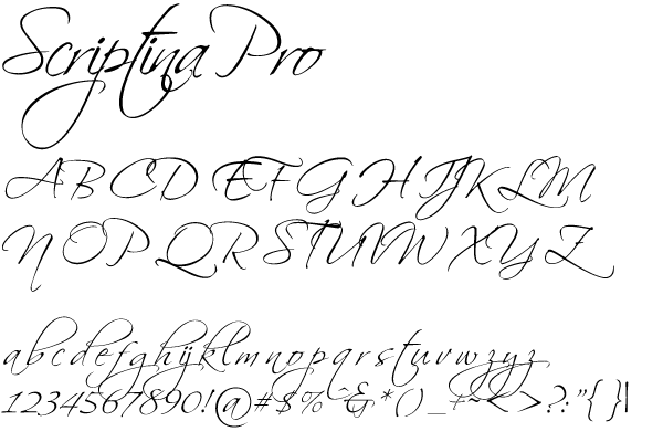 Scriptina Pro Font