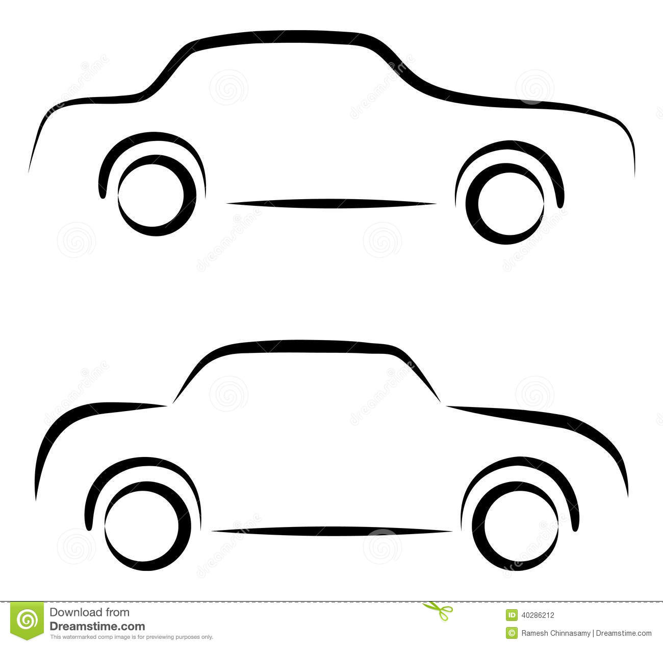 Simple Car Line Art