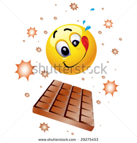 Smiley-Face Eating Chocolate