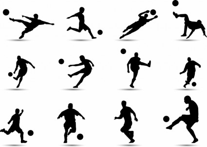 Soccer Player Silhouette Vector