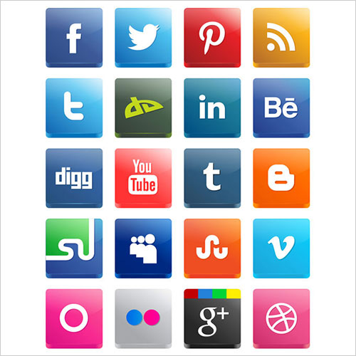 Social Media Icons Vector