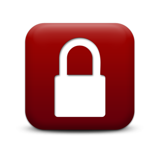 6 Red Lock Icon Images