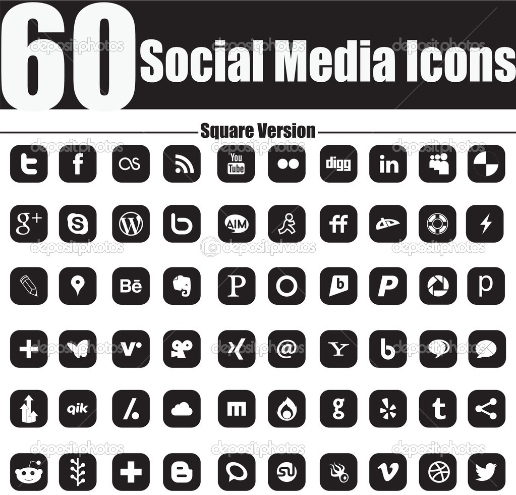 Square Social Media Icons