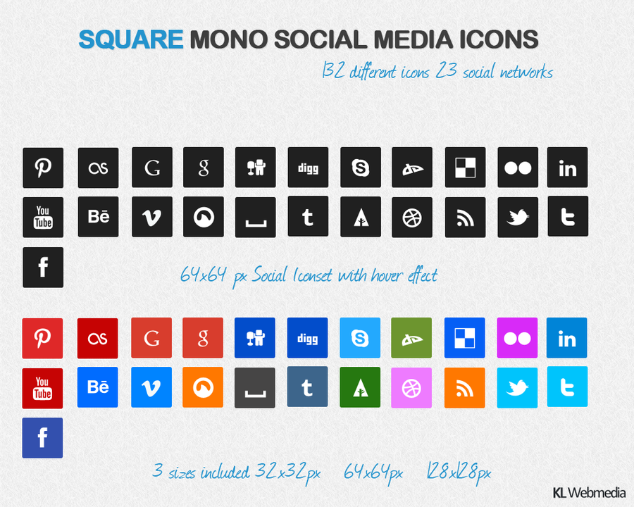 Square Social Media Icons