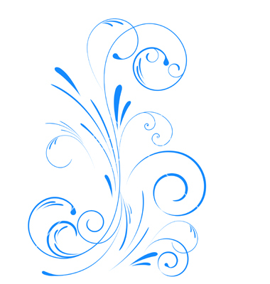 Swirl Floral Ornaments Vector