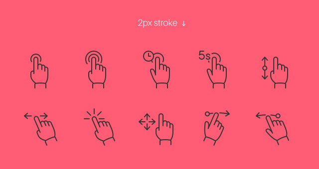 Touch Gesture Icons