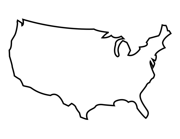 United States Outline Printable