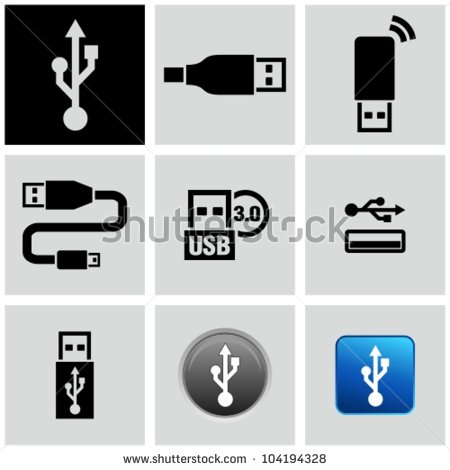 USB Icon Vector