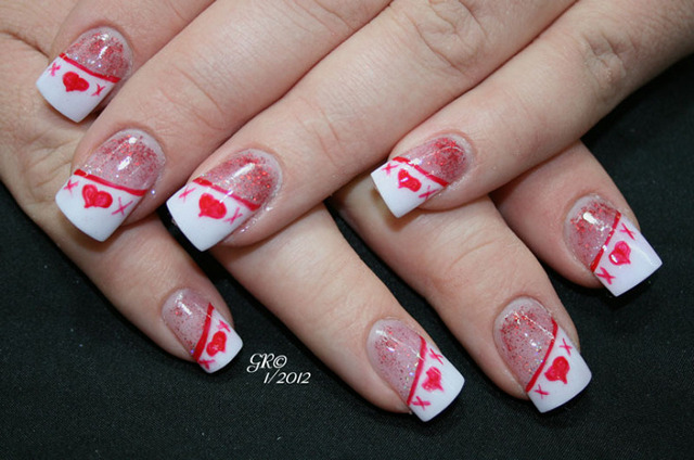 Valentine Nail Tip Designs