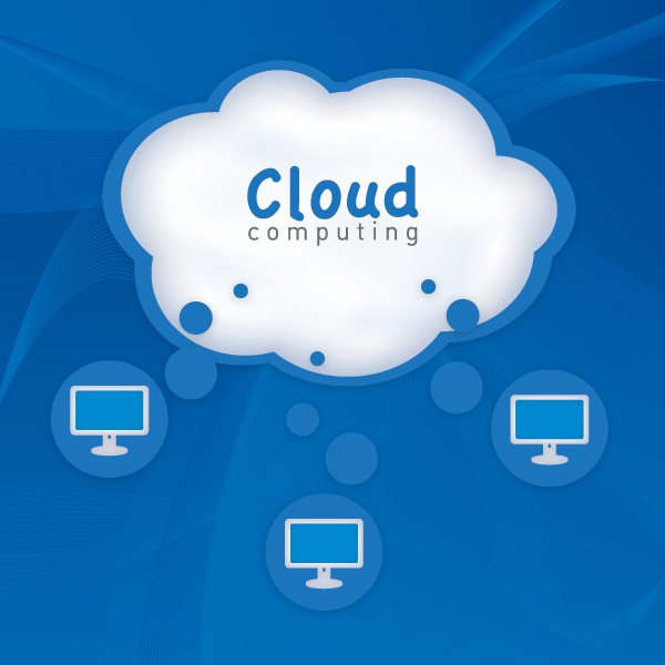 Vector Cloud Computing Graphic