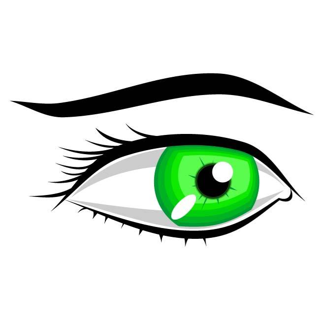 clipart green eyes - photo #43