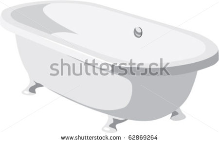 Vintage Bath Tub Vector