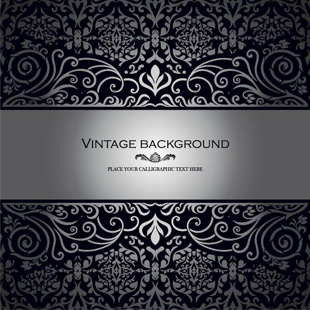 Vintage Black and Silver Vector Backgrounds Free Vintage Black and Silver Vector Backgrounds Free