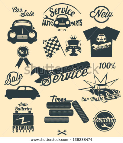 Vintage Car Mechanic Logo