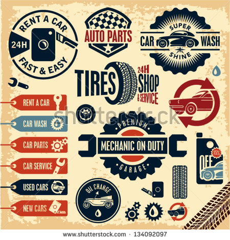 Vintage Car Service Logo