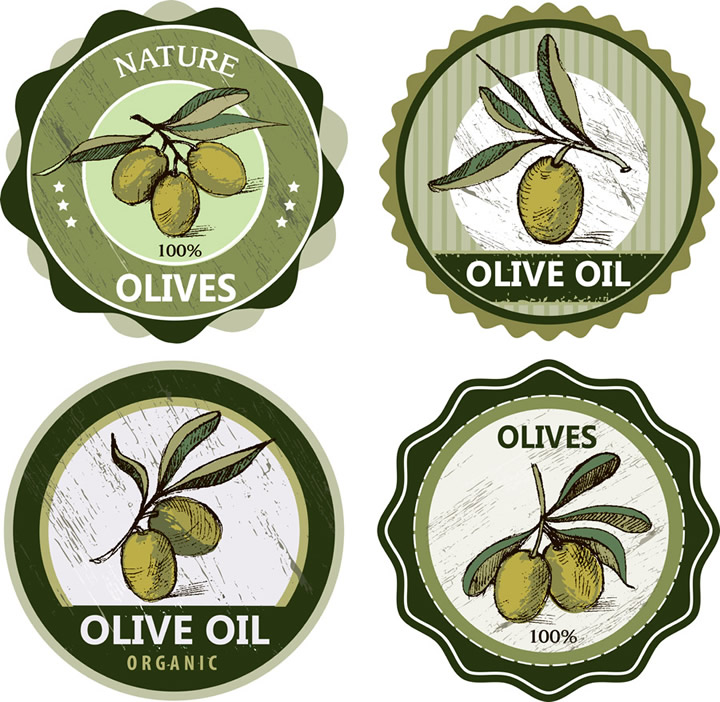 Vintage Olive Oil Labels