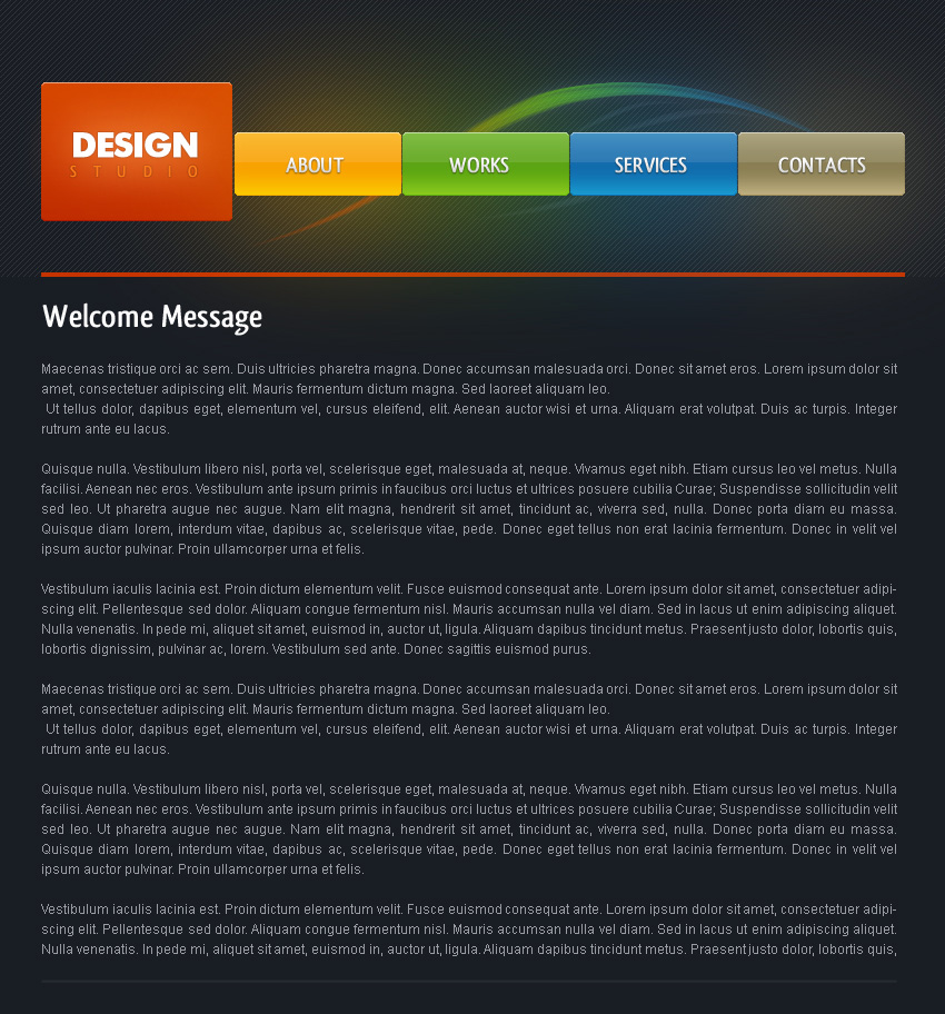 Web Design Page Layout