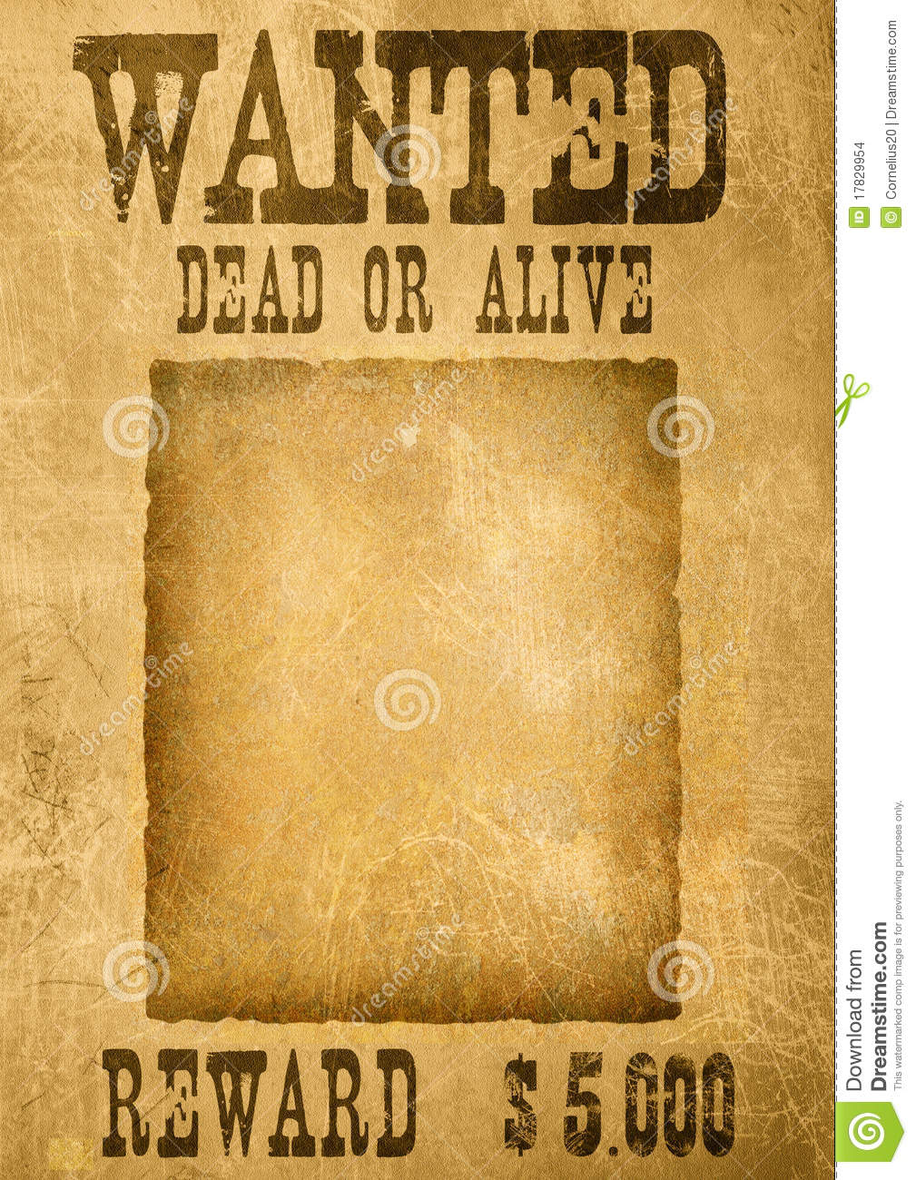 Western Wanted Poster Clip Art