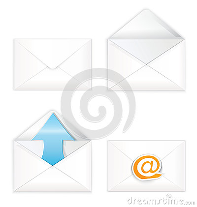 White Open Envelope Icon