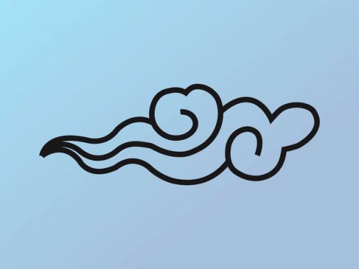 Wind Blowing Swirls Clip Art