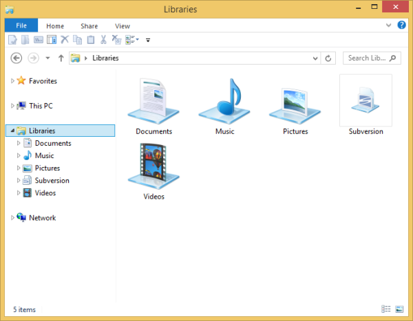 Windows 8 Change Library Icon