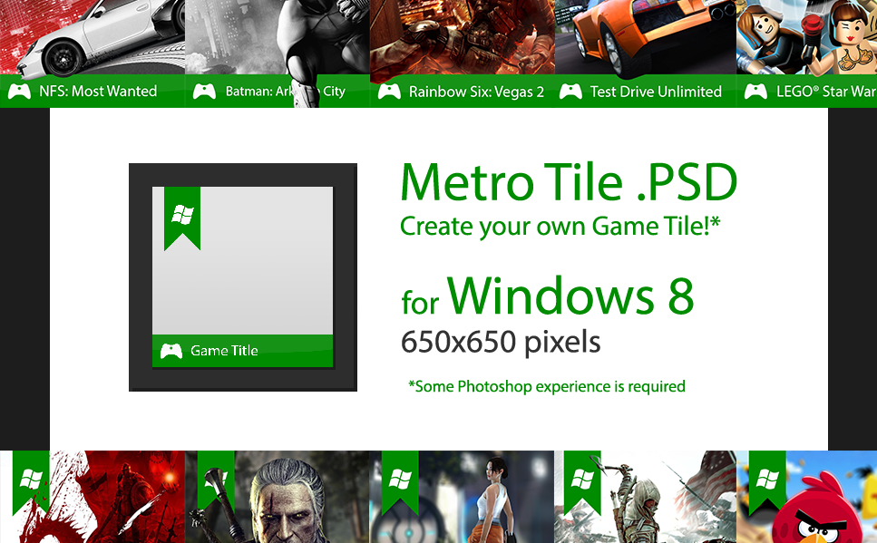 Windows 8 Metro Tile Icons