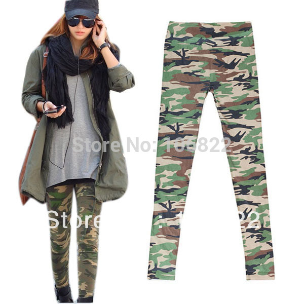 Women Camouflage Stretch Pants