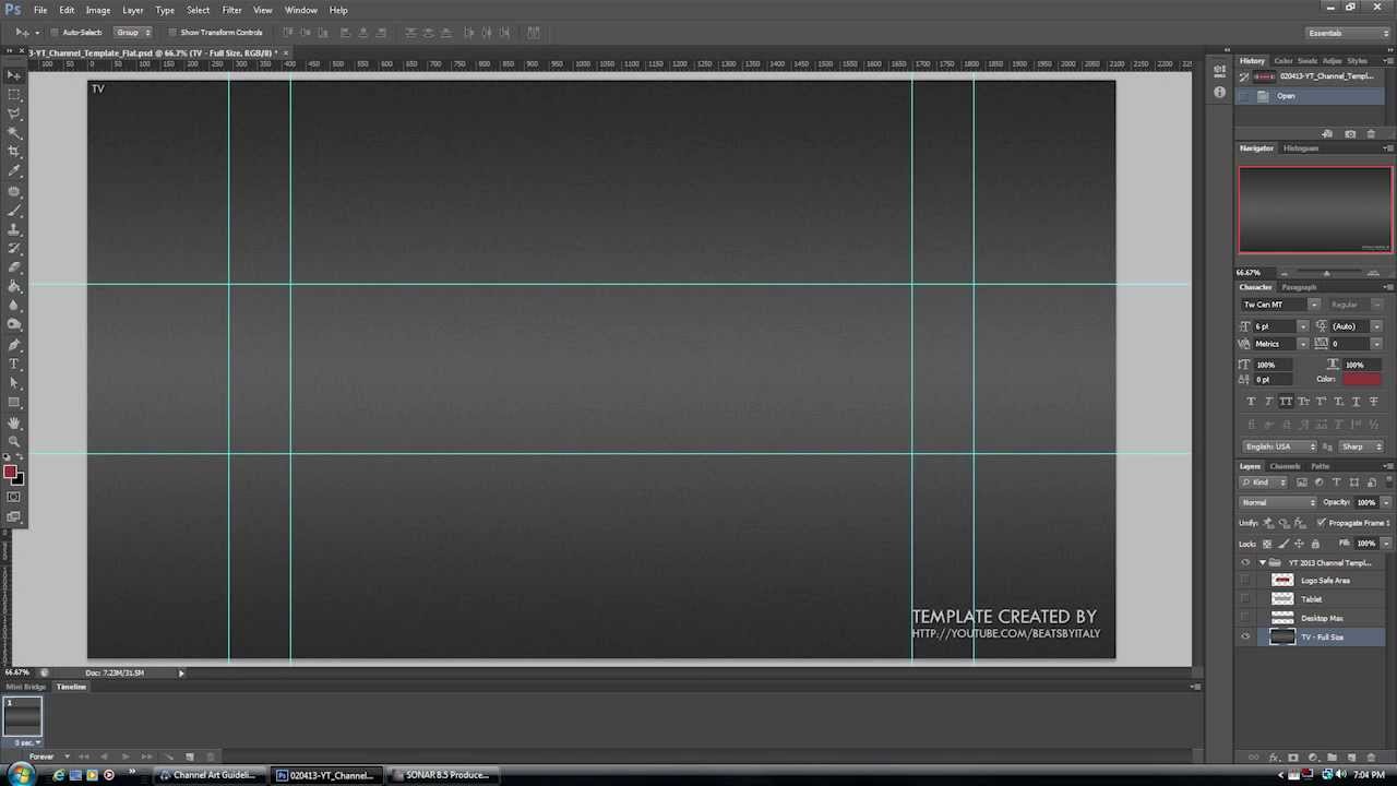 YouTube Banner Template YouTube Banner Template