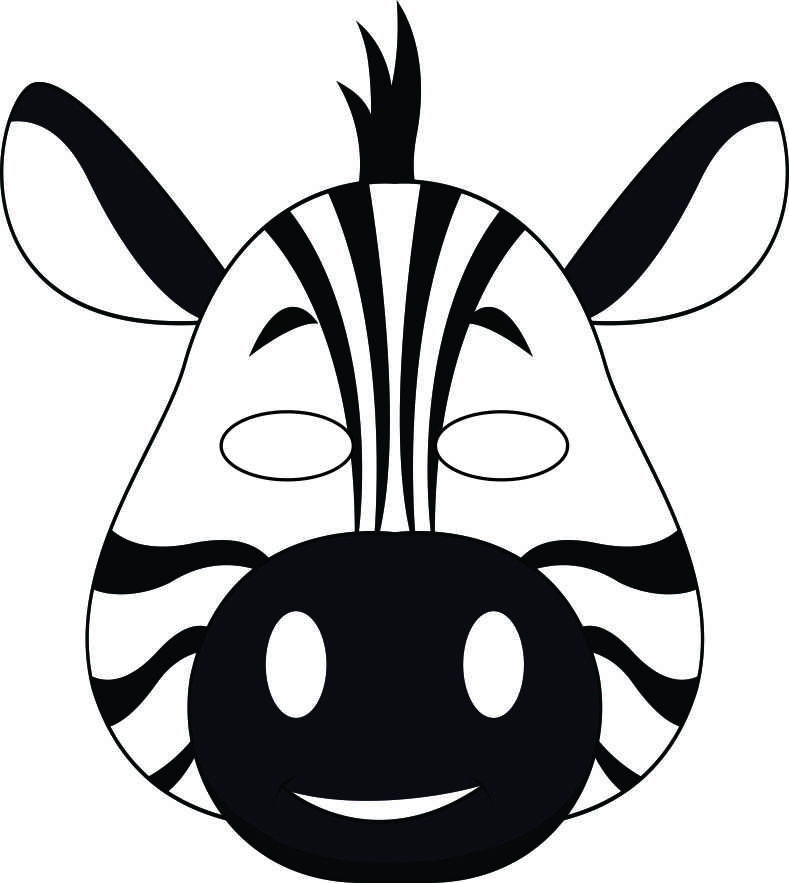 Zebra Face Mask Template