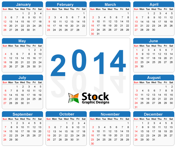 2014 Calendar Printable Free Download