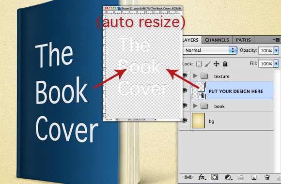 3D Book Cover Template Photoshop