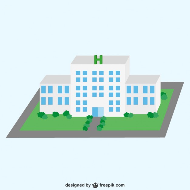 3D Cartoon Hospital Building