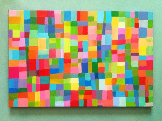Abstract Painting with Geometric Shapes