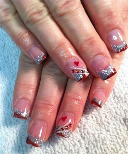 Acrylic Valentine Nail Art