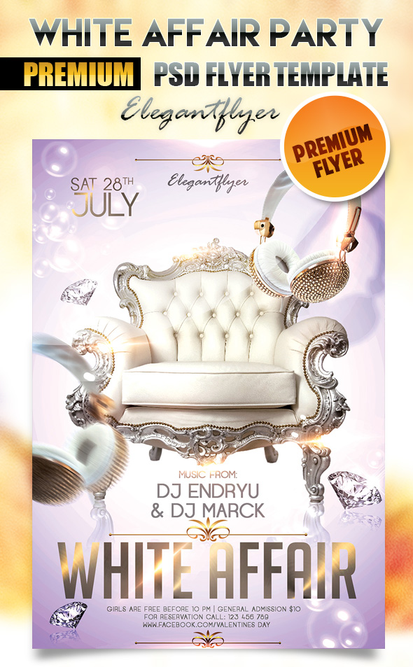 All White Affair Party Flyer Template