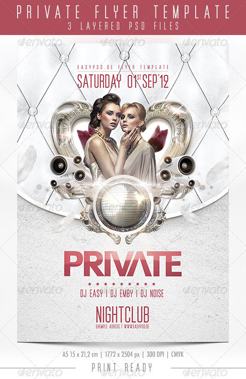 All White Party Flyer Templates