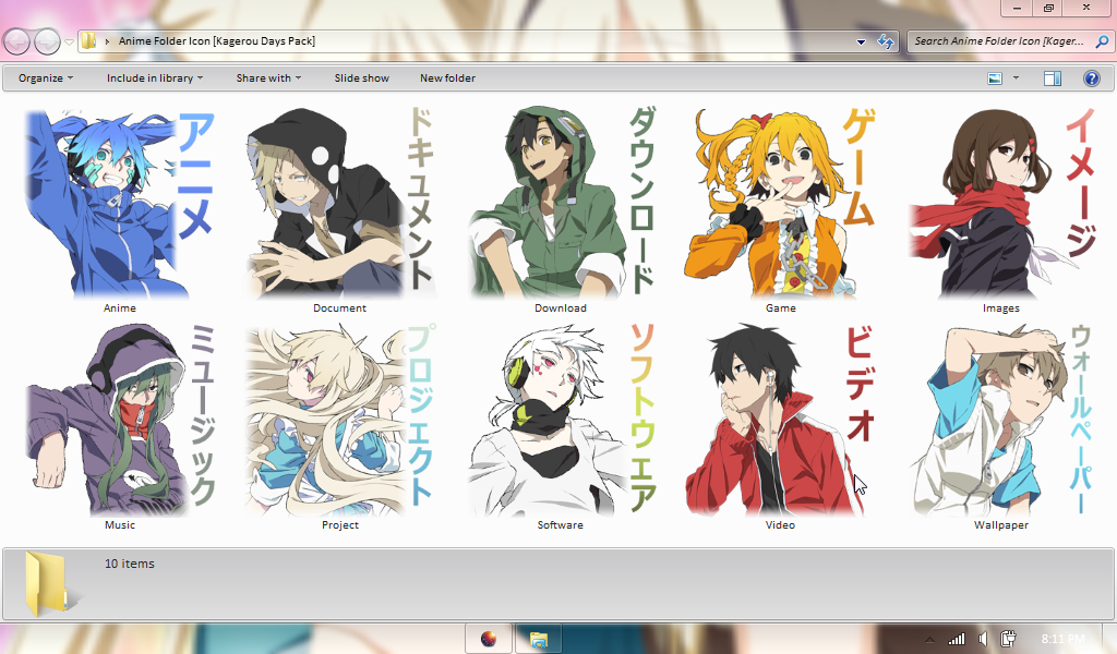 Anime Folder Icon Pack Anime Folder Icon Pack