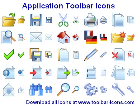 Application Toolbar Icons