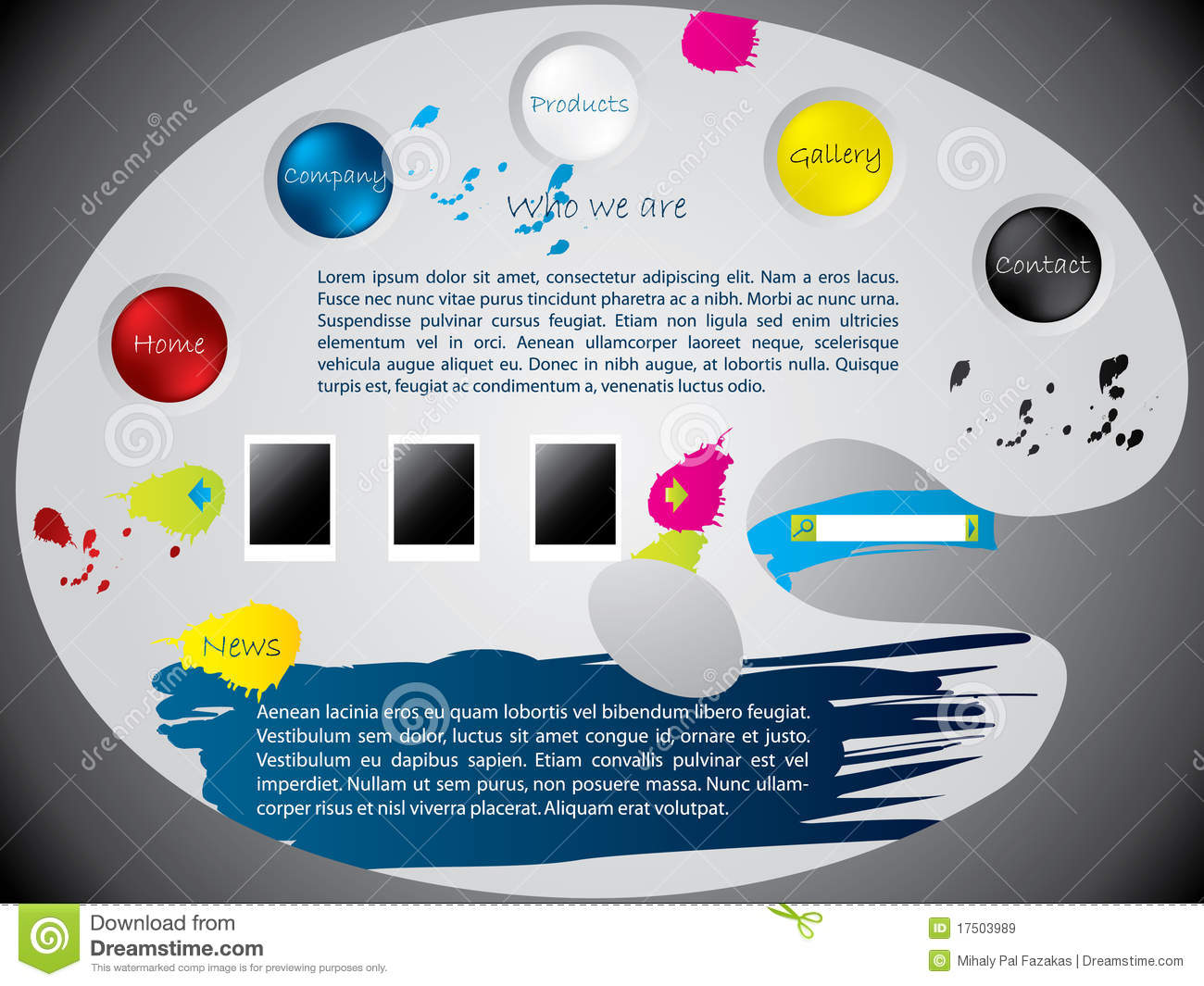 Artist Paint Palette Template