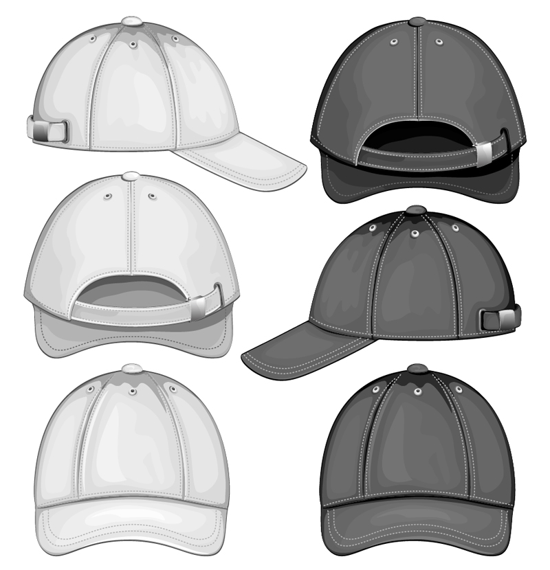 Baseball Cap Template Front and Back