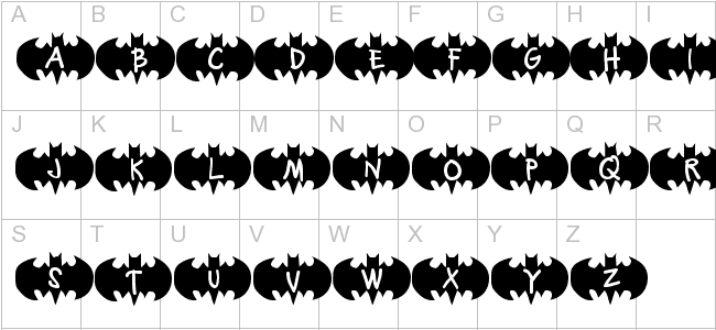 Batman Comic Font Alphabet Batman Comic Font Alphabet