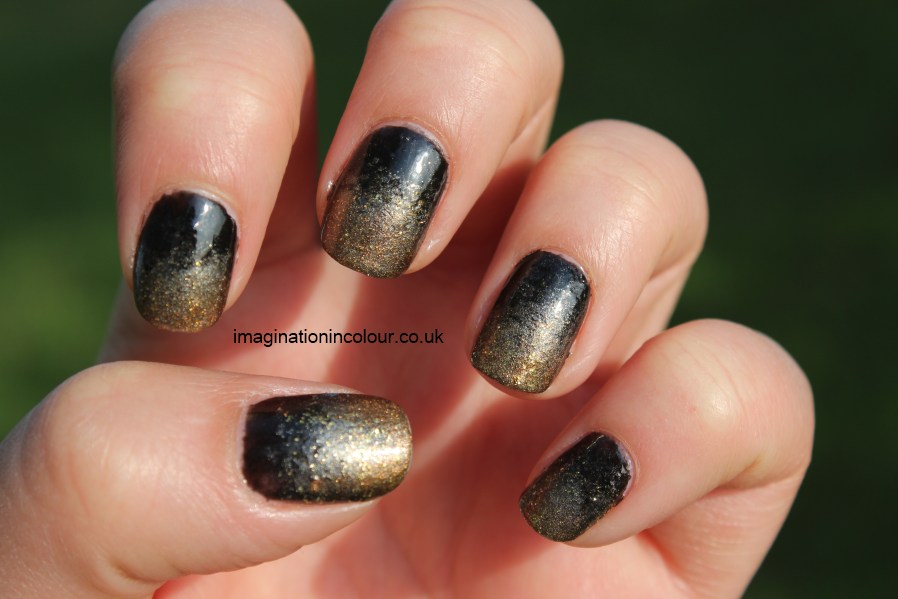 Black and Gold Nail Polish