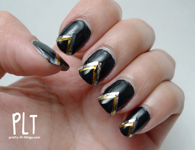 Black and Silver Nail Art Designs