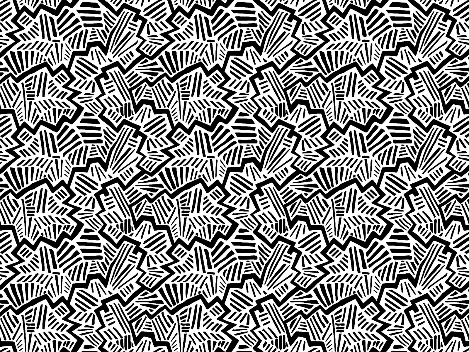 Black and White Abstract Designs Pattern