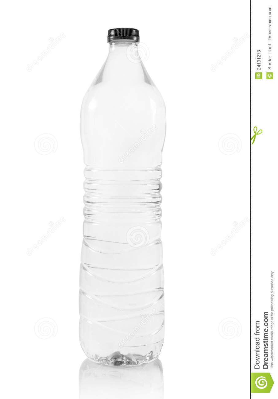 Black and White Plastic Water Bottle