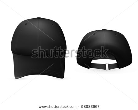 Black Baseball Cap Template