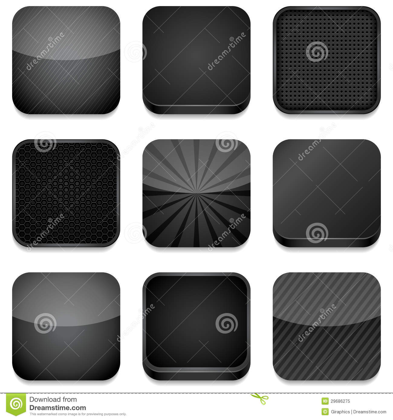 Black iPhone App Icons