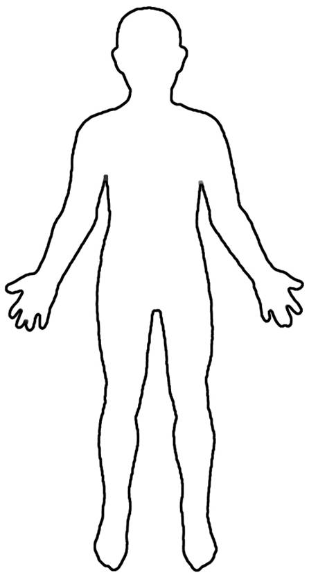 Blank Human Body Outline Template Blank Human Body Outline Template