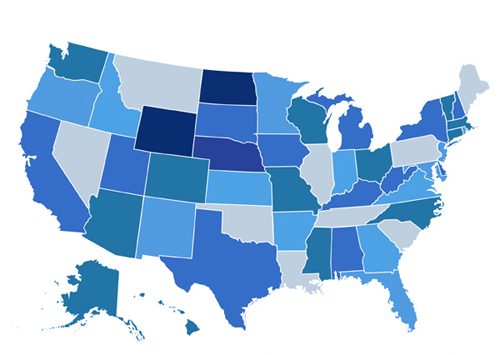 Blank USA Map Vector United States